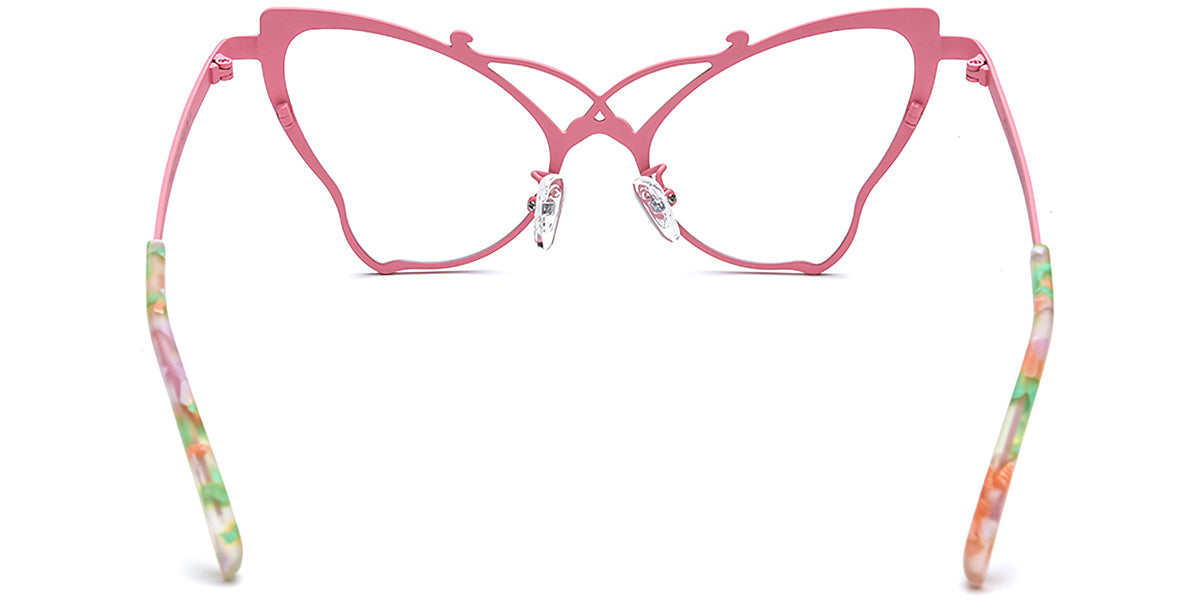 SS5 Green Pink Butterfly Eyeglasses