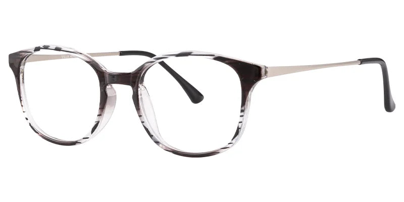 H4 Black Pattern Square Eye Glasses