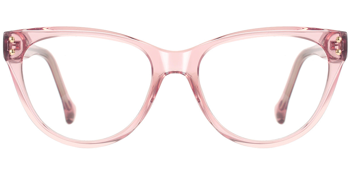 P4 Light Pink Cat Eye Glasses