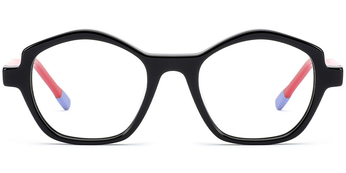 K4 Kids Black Geometric Frame