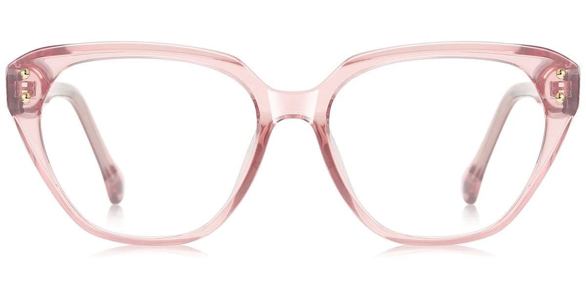 P2 Light Pink Square Eyeglasses