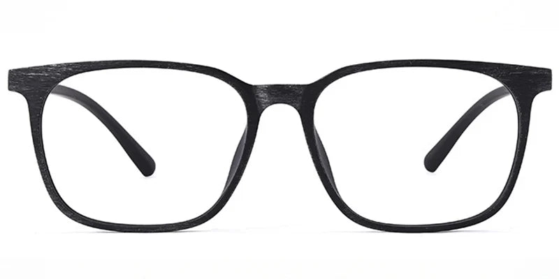 SS4 Black Wood Square Eyeglasses