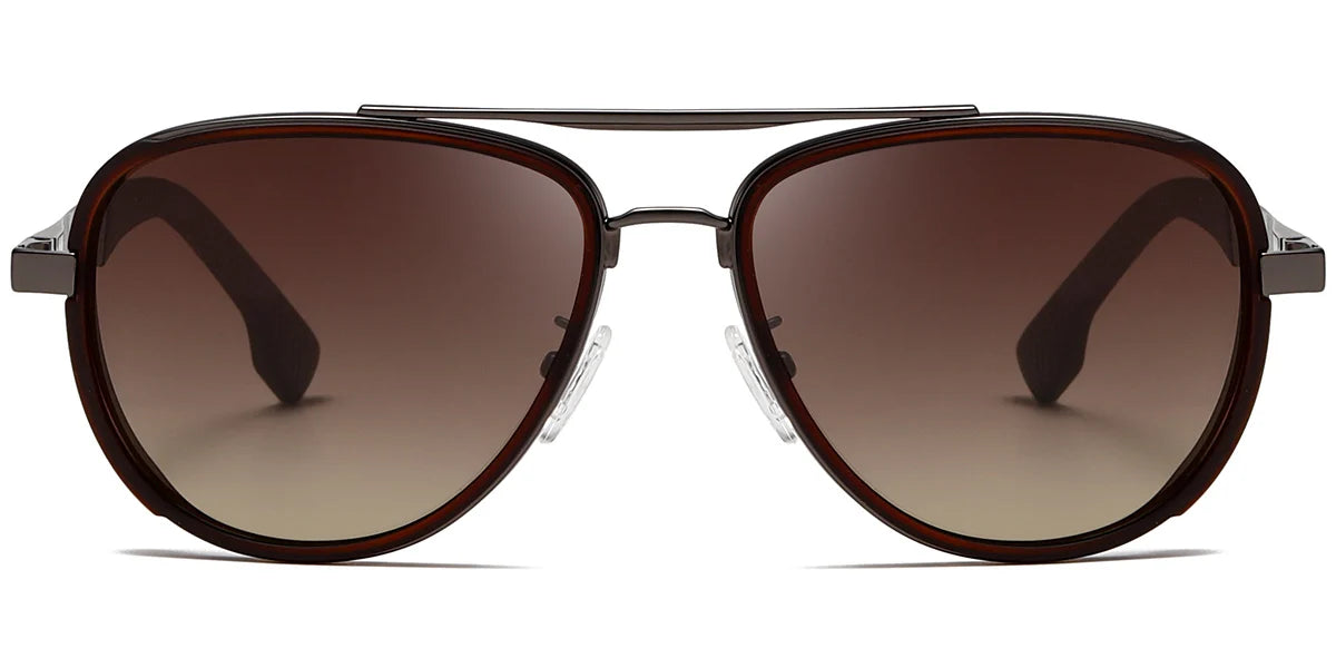 Brown Aviator Odjanu Sunglasses