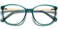 SS8 Green Oval Eyeglasses