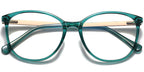 SS8 Green Oval Eyeglasses