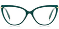 V10 Dark Green Cat Eye Glasses