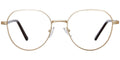 O9 Gold Round Geometric Eye Glasses