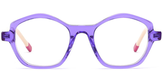 K3 Kids Purple Geometric Frame
