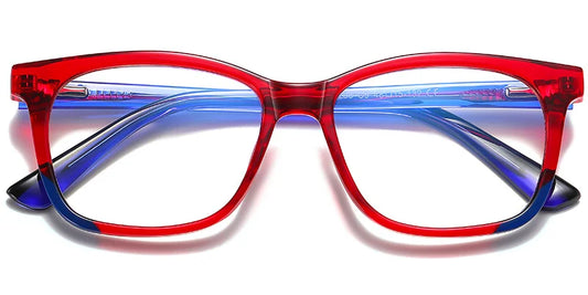 K6 Red Square Kids Eye Glasses