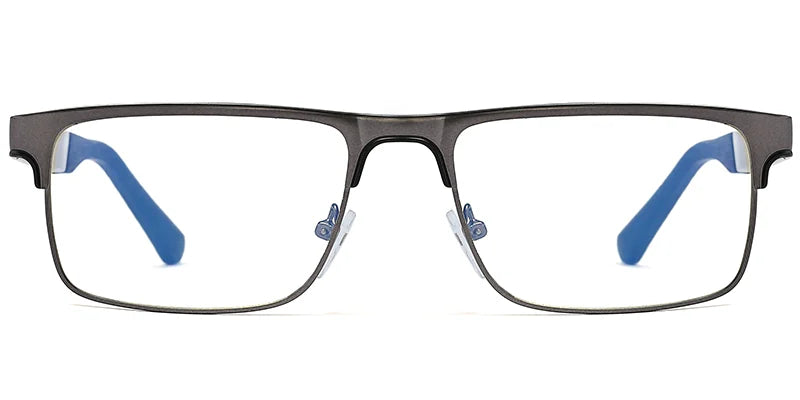 H1 Grey Gun Metal Rectangle Eye Glasses