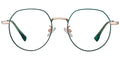 H3 Green Gold Round Eye Glasses