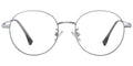 H15 Grey Silver Round Eyeglasses