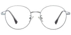 H15 Grey Silver Round Eyeglasses