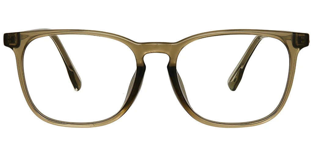 H6 Olive Brown Square Eye Glasses