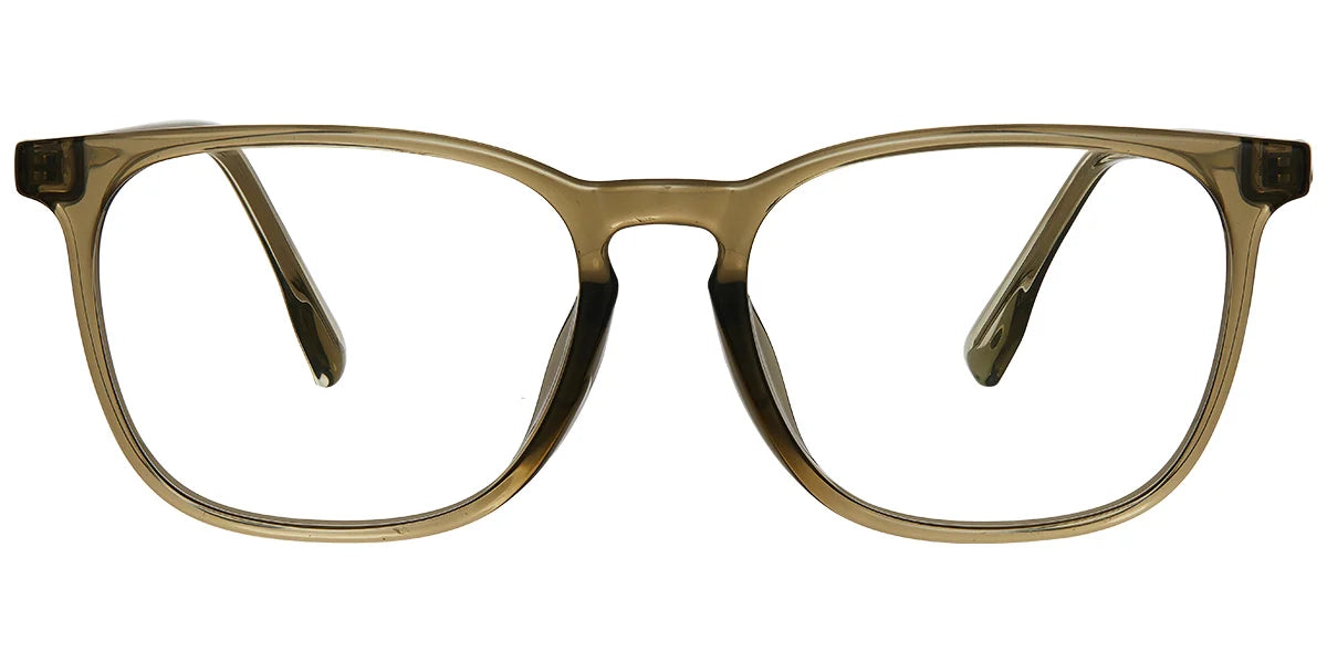 H6 Olive Brown Square Eye Glasses