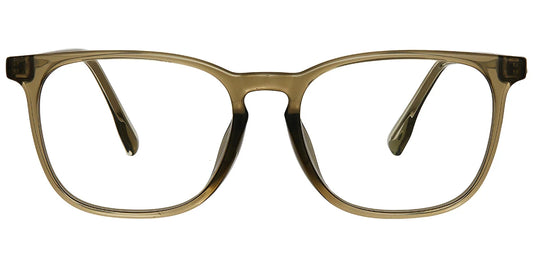 H6 Olive Brown Square Eye Glasses