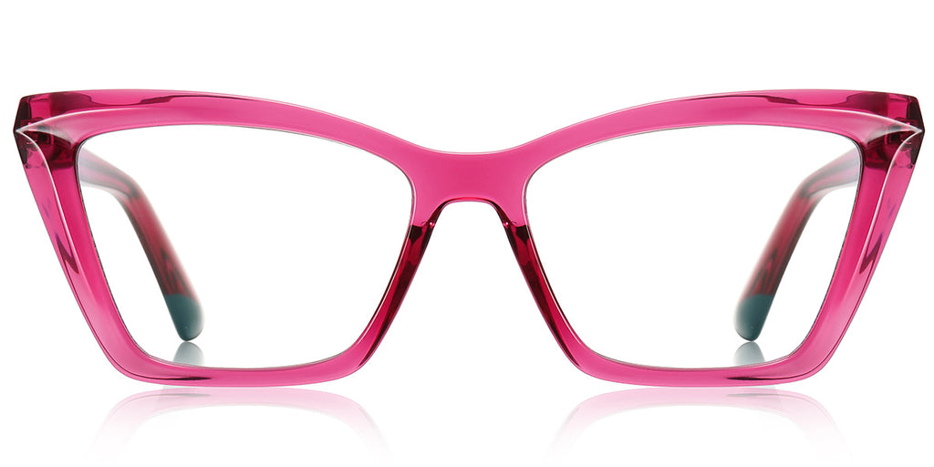 P1 Pink Rectangle Eyeglasses