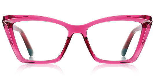 P1 Pink Rectangle Eyeglasses