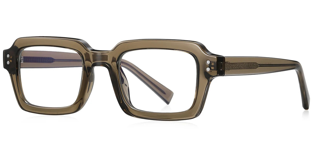 BR7 Olive Rectangle Eyeglasses
