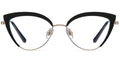 SS9 Black Cat Eye Gold Eyeglasses