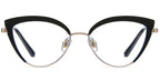 SS9 Black Cat Eye Gold Eyeglasses