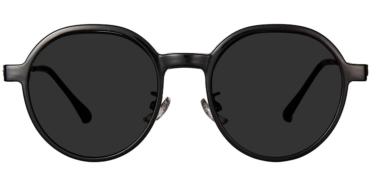 CL9 Clip On Black Round Eyeglasses