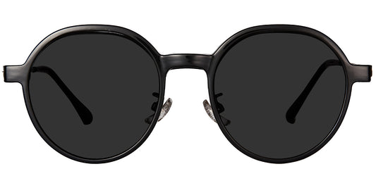 CL9 Clip On Black Round Eyeglasses