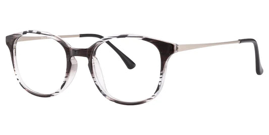H4 Black Pattern Square Eye Glasses