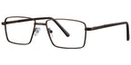 O8 Brown Metal Rectangle Eye Glasses
