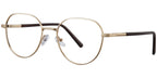 O9 Gold Round Geometric Eye Glasses
