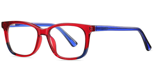 K6 Red Square Kids Eye Glasses