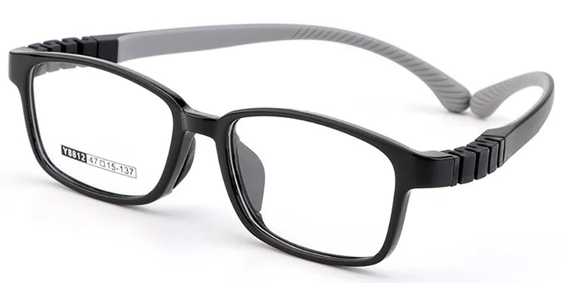 K7 Grey Silica Gel Flexible Kids Eye Glasses