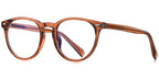 BR6 Brown Clear Oval Eyeglasses