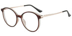 ER6 Wine Brown Round Eyeglasses