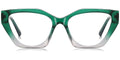 V1 Green Cat Eye Glasses