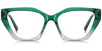 V1 Green Cat Eye Glasses
