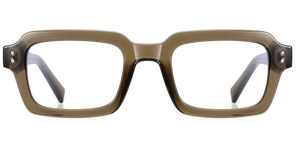 BR7 Olive Rectangle Eyeglasses