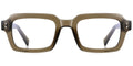 BR7 Olive Rectangle Eyeglasses