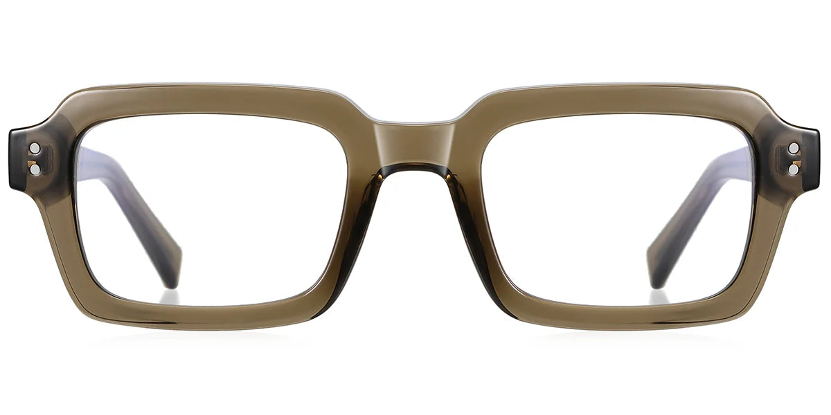 BR7 Olive Rectangle Eyeglasses