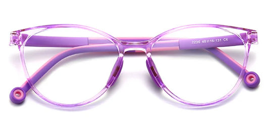 K1 Purple Oval Kids Eyeglasses