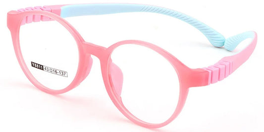 K8 Pink Silica Gel Flexible Kids Eye Glasses