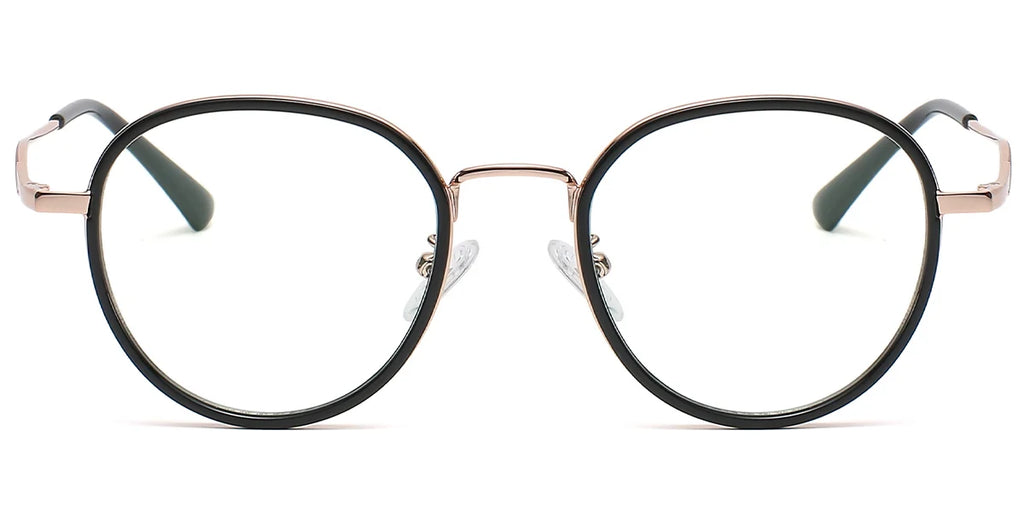 ER1 Black Round Metal Eyeglasses
