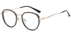 ER1 Black Round Metal Eyeglasses