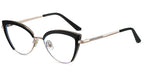SS9 Black Cat Eye Gold Eyeglasses