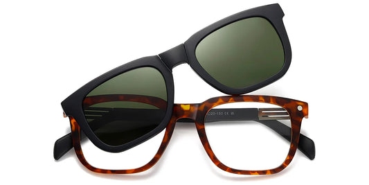 CL8 Clip On Tortoiseshell Eyeglasses