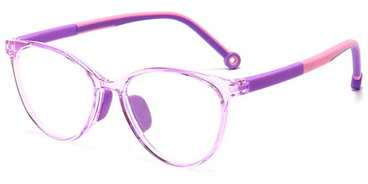 K1 Purple Oval Kids Eyeglasses