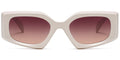 Beige Rectangle Odjanu Sunglasses
