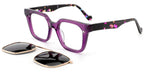 CZ8 Purple Square ClipOnz Eyeglasses