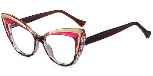 P10 Pink Butterfly Pattern Eyeglasses