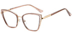 BR5 Brown Clear Cat Eyeglasses